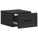 Væghængt Natbord 2 pcs Sort 34,5 x 33 x 20 cm Konstrueret træ