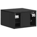 Væghængt Natbord 2 pcs Sort 34,5 x 33 x 20 cm Konstrueret træ