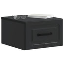 Væghængt Natbord 2 pcs Sort 34,5 x 33 x 20 cm Konstrueret træ