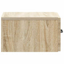 Væghængt Natbord med skuffe 2 pcs Sonoma-eg 34,5 x 33 x 20 cm