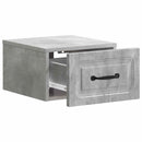 Væghængt Natbord med skuffe 2 pcs Betongrå 34,5 x 33 x 20 cm