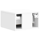 Væghængt Natbord 2 pcs Hvid højglans 34,5 x 33 x 20 cm