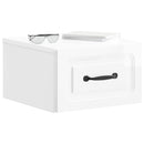 Væghængt Natbord 2 pcs Hvid højglans 34,5 x 33 x 20 cm
