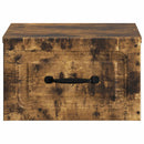 Væghængt Natbord med skuffe 2 pcs Røget eg 34,5 x 33 x 20 cm