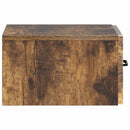 Væghængt Natbord med skuffe 2 pcs Røget eg 34,5 x 33 x 20 cm