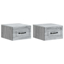 Væghængt Natbord 2 pcs Grå sonoma-eg 34,5 x 33 x 20 cm