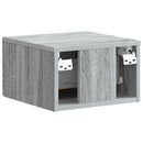 Væghængt Natbord 2 pcs Grå sonoma-eg 34,5 x 33 x 20 cm
