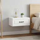 Væghængt Natbord 2 pcs Hvid 49 x 34,5 x 20 cm Konstrueret træ