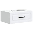 Væghængt Natbord 2 pcs Hvid 49 x 34,5 x 20 cm Konstrueret træ