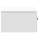 Væghængt Natbord 2 pcs Hvid 49 x 34,5 x 20 cm Konstrueret træ