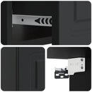 Væghængt Natbord 2 pcs Sort 49 x 34,5 x 20 cm Konstrueret træ