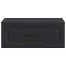 Væghængt Natbord 2 pcs Sort 49 x 34,5 x 20 cm Konstrueret træ