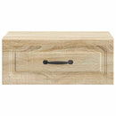 Væghængt Natbord med skuffe 2 pcs Sonoma-eg 49 x 34,5 x 20 cm