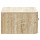 Væghængt Natbord med skuffe 2 pcs Sonoma-eg 49 x 34,5 x 20 cm