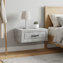 Væghængt Natbord med skuffe 2 pcs Betongrå 49 x 34,5 x 20 cm