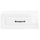 Væghængt Natbord 2 pcs Hvid højglans 49 x 34,5 x 20 cm