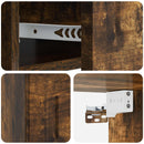 Væghængt Natbord med skuffe 2 pcs Røget eg 49 x 34,5 x 20 cm