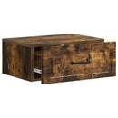 Væghængt Natbord med skuffe 2 pcs Røget eg 49 x 34,5 x 20 cm