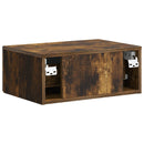 Væghængt Natbord med skuffe 2 pcs Røget eg 49 x 34,5 x 20 cm