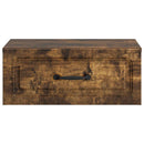 Væghængt Natbord med skuffe 2 pcs Røget eg 49 x 34,5 x 20 cm