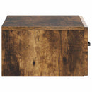 Væghængt Natbord med skuffe 2 pcs Røget eg 49 x 34,5 x 20 cm