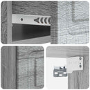 Væghængt Natbord 2 pcs Grå sonoma-eg 49 x 34,5 x 20 cm