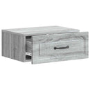 Væghængt Natbord 2 pcs Grå sonoma-eg 49 x 34,5 x 20 cm