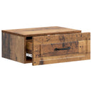 Væghængt Natbord med skuffe 2 pcs Gammelt træ 49 x 34,5 x 20 cm