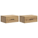 Væghængt Natbord med skuffe 2 pcs Artisan-eg 49 x 34,5 x 20 cm