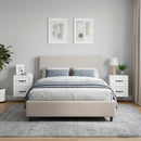 Væghængt Natbord 2 pcs Hvid 34,5 x 33 x 40 cm Konstrueret træ