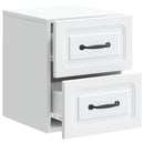 Væghængt Natbord 2 pcs Hvid 34,5 x 33 x 40 cm Konstrueret træ