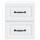 Væghængt Natbord 2 pcs Hvid 34,5 x 33 x 40 cm Konstrueret træ