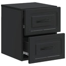 Væghængt Natbord 2 pcs Sort 34,5 x 33 x 40 cm Konstrueret træ