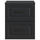 Væghængt Natbord 2 pcs Sort 34,5 x 33 x 40 cm Konstrueret træ
