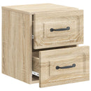 Væghængt Natbord med skuffe 2 pcs Sonoma-eg 34,5 x 33 x 40 cm