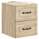 Væghængt Natbord med skuffe 2 pcs Sonoma-eg 34,5 x 33 x 40 cm