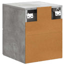 Væghængt Natbord med skuffe 2 pcs Betongrå 34,5 x 33 x 40 cm