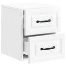 Væghængt Natbord 2 pcs Hvid højglans 34,5 x 33 x 40 cm