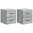 Væghængt Natbord 2 pcs Grå sonoma-eg 34,5 x 33 x 40 cm