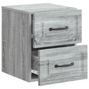 Væghængt Natbord 2 pcs Grå sonoma-eg 34,5 x 33 x 40 cm