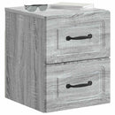 Væghængt Natbord 2 pcs Grå sonoma-eg 34,5 x 33 x 40 cm