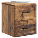 Væghængt Natbord med skuffe 2 pcs Gammelt træ 34,5 x 33 x 40 cm