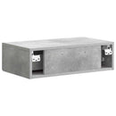 Væghængt Sideskab Betongrå 59 x 34,5 x 17 cm Konstrueret træ
