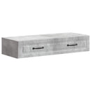 Væghængt Sideskab Betongrå 87,5 x 34,5 x 17 cm Konstrueret træ