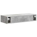 Væghængt Sideskab Betongrå 87,5 x 34,5 x 17 cm Konstrueret træ