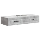Væghængt Sideskab Betongrå 87,5 x 34,5 x 17 cm Konstrueret træ