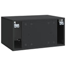 Væghængt TV-skab Sort 59,5 x 41 x 30 cm Konstrueret træ