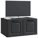 Væghængt TV-skab Sort 59,5 x 41 x 30 cm Konstrueret træ