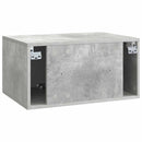 Væghængt TV-skab Betongrå 59,5 x 41 x 30 cm Konstrueret træ