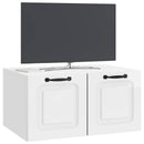 Væghængt TV-skab Vægmonteret Hvid højglans 59,5 x 41 x 30 cm